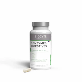 Biocyte Longevity 5 Enzymes Digestives Vegan - Bonne digestion 60 gélules