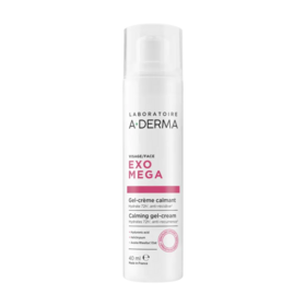 A-Derma Exomega Gel-Crème calmant visage et cou 40 ml — soin hydratant et anti-récidive peaux réactives