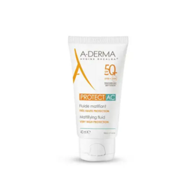 A-derma Protect AC Fluide matifiant Très haute protection SPF50+ 40ml