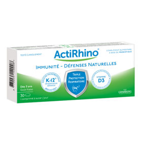 ActiRhino Immunité Défenses Naturelles 30 comprimés à sucer – Probiotiques et vitamine D3