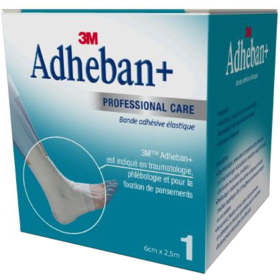 ADHEBAN+ - Bande Adhésive Elastique - Professional Care 6 cm x 2,5 m