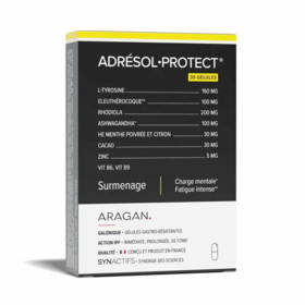 Adrésol Protect Surmenage Aragan 30 gélules – Charge mentale, stress et fatigue intense