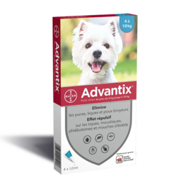 Advantix Petit Chien 4 à 10 kg 4 Pipettes
