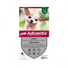 Advantix Très Petit Chien 1.5-4 kg 4 pipettes