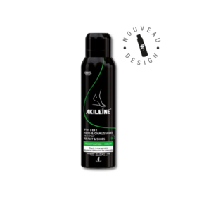 Akileïne spray noir 3 en 1 pieds & chaussures 150ml
