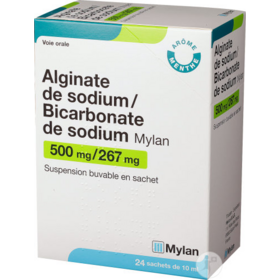 Alginate de Sodium / Bicarbonate de Sodium 500 mg / 267 mg- 12 sachets