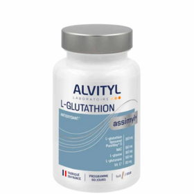 Alvityl Assimyl+ L-glutathion protection cellulaire 60 gélules – complément antioxydant liposomal au PureWay® G, NAC, glycine, glutamine et vitamine C