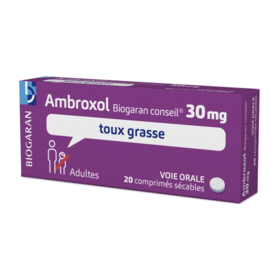 Biogaran Ambroxol Toux Grasse 20 comprimés sécables – Médicament expectorant