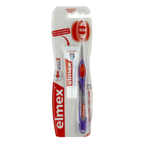 ANTI-CARIES - Brosse à dents Inter X Souple + Mini-Dentifrice Offerte