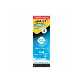 Apaisyl Shampooing anti-poux 3en1 200 ml – traitement efficace 5 minutes