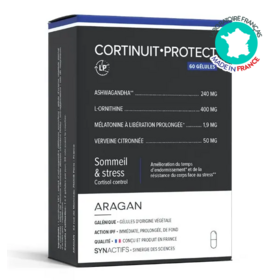 Aragan Synactifs Cortinuit protect 60 gélules – sommeil réparateur et gestion du stress – mélatonine LP et ashwagandha