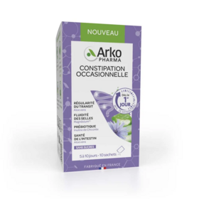 Arkopharma Arkogélules Constipation Occasionnelle 10 sachets - Santé de l'intestin, probiotique, transit