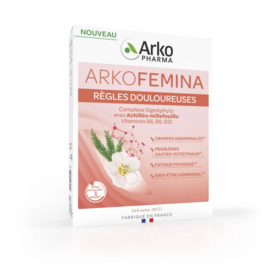 Arkopharma Arkofemina règles douloureuses 30 comprimés - Crampes abdominales, Problèmes gastro-intestinaux, Fatigue