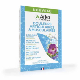 Arkopharma Arkofluides Douleurs articulaires et Musculaires 20 ampoules - Anti-oxydant, mobilité et confort