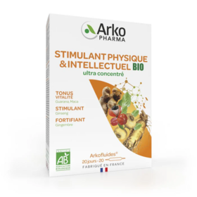 Arkopharma Arkofluides BIO Stimulant Physique et intellectuel 20 ampoules