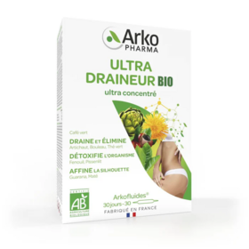 Arkopharma Arkofluides Ultra Draineur - Détox & élimination BIO 30 ampoules