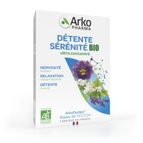Arkofluides Détente et Sommeil Bio 20 Ampoules