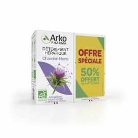 Arkopharma Arkogélules Chardon Marie BIO 2 x 45 gélules végétales - Détoxifiant hepatique foie