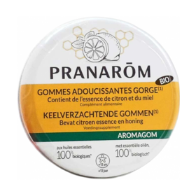 AROMAGOM - Gommes Adoucissantes Gorge Citron et Miel Bio - 45 g
