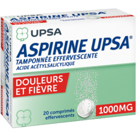 Aspirine 1000 mg  20 comprimés