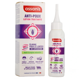 Assanis Anti-poux lotion traitante 100 ml – traitement poux et lentes