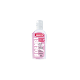 Assanis Pocket Gel Hydroalcoolique Amande 80 ml – Désinfection des mains sans rinçage