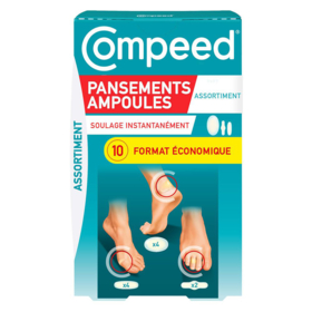Assortiment Pansements Ampoules Format Economique - Lot de 10 pièces