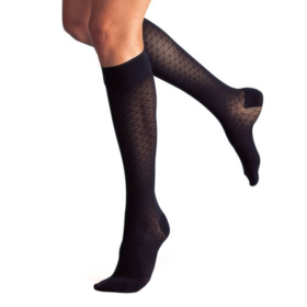 AUDACE - Chaussettes de Contention Longues Noires C2 - Taille M