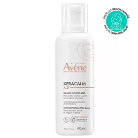 XeraCalm A.D baume relipidant 400 ml + huile lavante offerte 100 ml – baume corps peaux très sèches