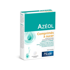 Pileje Azéol Gorge 30 comprimés à sucer goût menthe – Adoucit la gorge