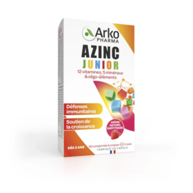 Arkopharma Azinc Junior Forme et vitalité 30 comprimés à croquer Fraise Enfants