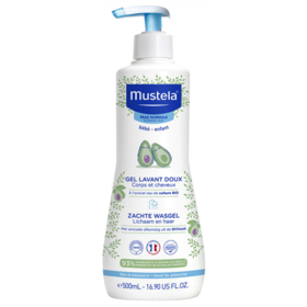 Mustela Gel Lavant Doux Bébé à l'avocat BIO 500 ml