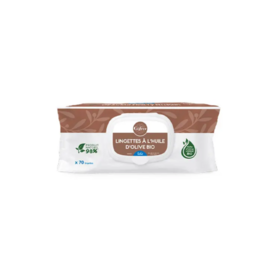 Gifrer Lingettes à l'huile d'olive bio 70 lingettes