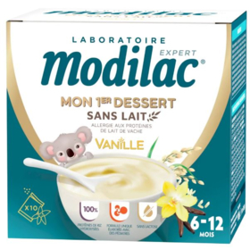 BEBE - Mon 1er Dessert Sans Lait Goût vanille 6 à 12 Mois - 10 Sachets