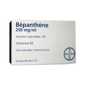 Bepanthene injectable 250 mg/ml solution injectable IM 6 ampoules