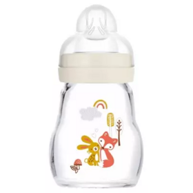 MAM Biberon 0-6 mois Verre Décoré Débit 1 170 ml