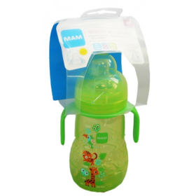 Biberon de Transition Uni Vert Bec Silicone - 220 ml
