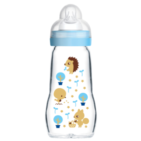 Biberon Verre Tétine Débit 2 Ciel - 260 ml