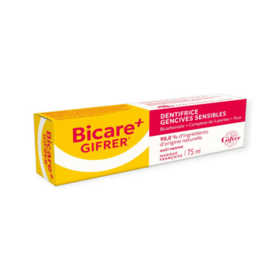 Gifrer Bicare+ dentifrice gencives sensibles goût menthe au Fluor 75 ml Soin gencives & protection