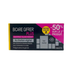 Gifrer Dentifrice Au Charbon Végétal 2 x 75 ml