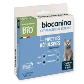 Biocanina Pipettes Répulsives BIO Chat 3 pipettes – Protection naturelle