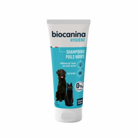 Biocanina Shampoing Poils Noirs Chien et Chat 200 ml – Ravive l'éclat du pelage noir