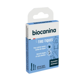 Biocanina Tire-Tiques – Lot de 3 tire-tiques – Retrait sécurisé des tiques