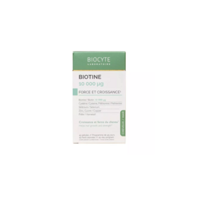 Biocyte Biotine 10000 µg cheveux, peau & ongles 45 gélules – force, croissance et vitalité – cure de 45 jours