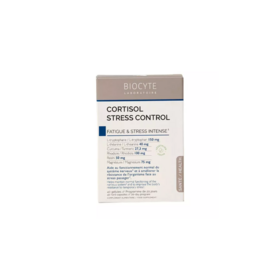 Biocyte Cortisol stress control 40 gélules – résistance au stress intense et réduction de la fatigue – adaptogène rhodiola et reishi