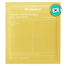 Biodance Radiant Vita Niacinamide Real Deep Mask 34g masque hydrogel éclat et anti-taches