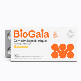 Biogaia Probiotiques arôme citron 10 comprimés à croquer – complément alimentaire microbiote intestinal