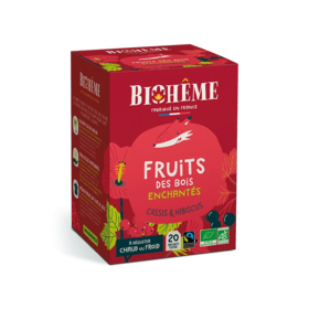 Biohême Infusion fruits des bois enchantés 20 infusettes – tisane fruitée bio au cassis, hibiscus équitable, marc de raisin et arômes naturels