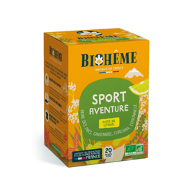 Biohême Infusion sport aventure 20 infusettes – tisane bio vivifiante, soutien de l'effort