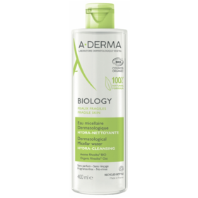 Aderma Biology Eau Micellaire Dermatologique Bio Hydra-Nettoyante Peaux Fragiles 400 ml